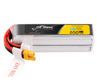 Batteria Tattu lipo 4S 14.8V 650mAh 75C xt30
