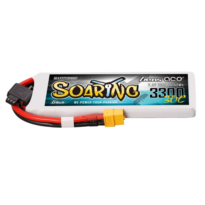 Akku Gen ace Soaring lipo 2S 7.4V 3300mAh 30C Steckdose XT90