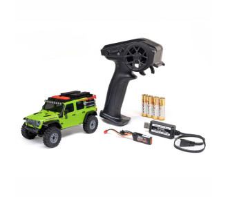 SCX30 Jeep Wrangler JLU 4X4 RTR à charbon Rock Crawler (Batterie et chargeur inclus), vert - Axial