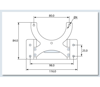 Support moteur électrique pour PH232-TUCANO TURBOPROP 2,6m