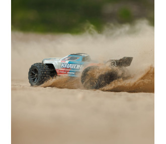 Arrma Mini Kraton 4X4 3S BLX 1/16 - Monster Truck RC Brushless - Bleu (Pack Complet avec Batterie et Chargeur) ARA2508ST1