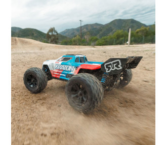 Arrma Mini Kraton 4X4 3S BLX 1/16 - Monster Truck RC Brushless - Bleu (Pack Complet avec Batterie et Chargeur) ARA2508ST1