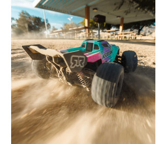 Arrma Mini Kraton 4X4 3S BLX 1/16 - Monster Truck RC Brushless - Rose (Pack Complet avec Batterie et Chargeur) ARA2508ST2
