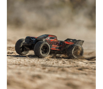 Arrma Mini Kraton 4X4 3S DSC 1/16 - Monster Truck RC Brushless - Rouge et noir ARA2508T1