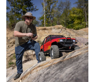 AXIAL SCX24 Chevrolet C10 1967 4WD 1/24 - Micro Crawler RTR (Pack Complet) - Rouge - AXI-2062T2