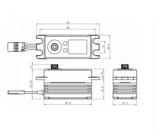 Servo numérique profil bas Savox SB-2262SG (62g, 30kg.cm, 0.065s/60°)