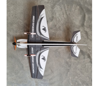 Avion Hacker model Cha-Zoom Action Jaune ARF env.1.00m