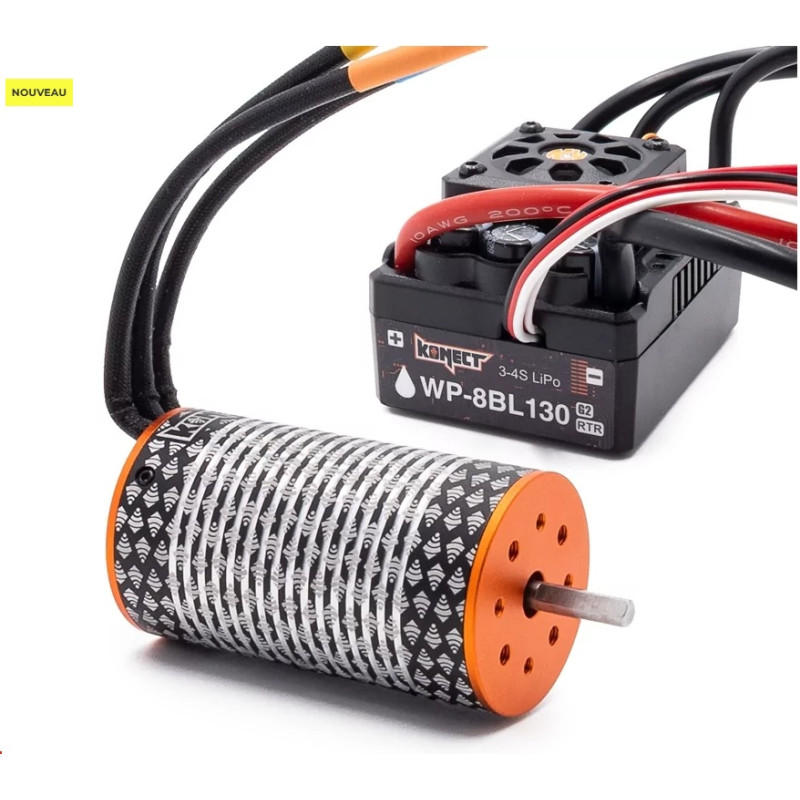 COMBO BRUSHLESS 1/8 130Amp WP + Moteur 4P 4274 2050KV