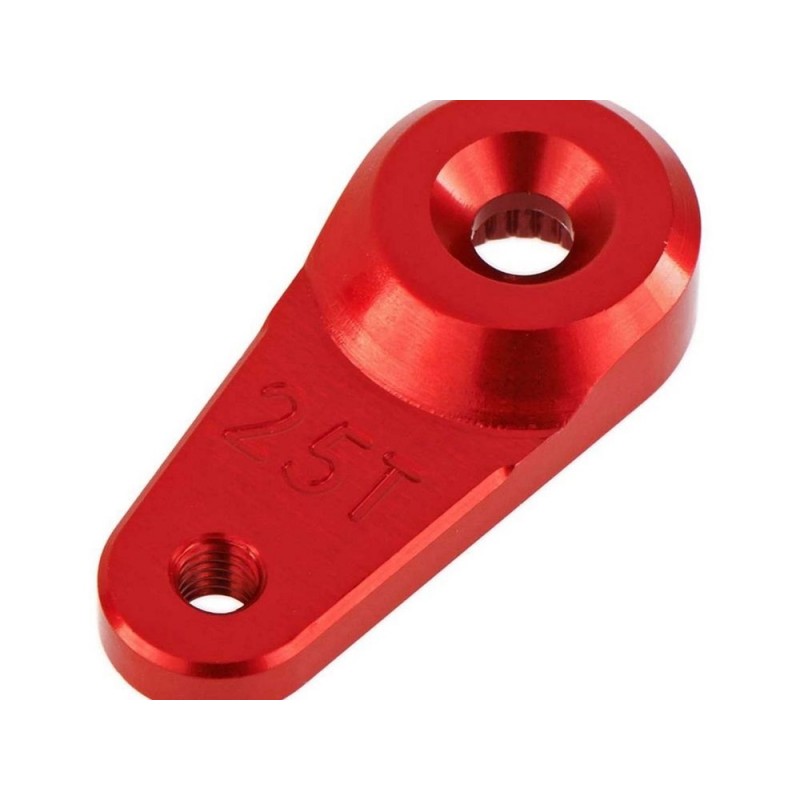 ARRMA AR340102 Servo Horn Metal 25T Aluminio Rojo