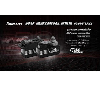 Servo B8RS Low Pr Brushless MG SSR Prog (30kg/0.075s) Power HD