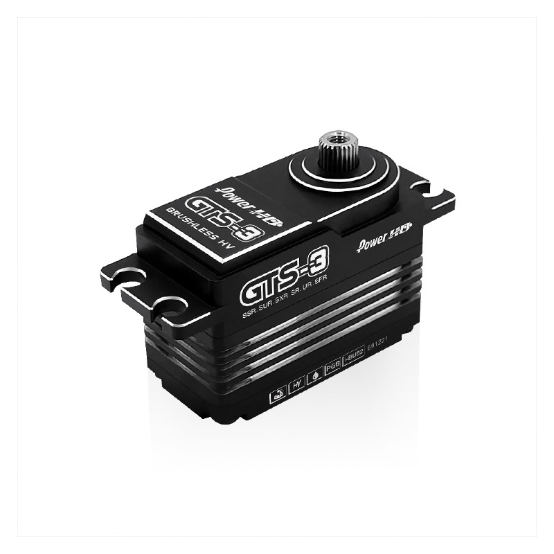Servo GTS3 Low Profile Brushless Boitier Alu HV (30kg/0.05s) Power HD