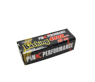 Lipo Pink Bashing 2S 7.4V-4000-50C (Deans) 139x47x25mm 240g