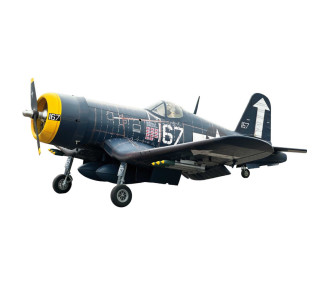 Avion VQ Models Corsair F4U bleu jaune / 1810mm ARF Warbird avec train rentrant électrique