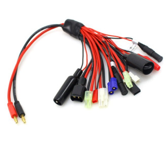 Cordon MultiPrises Multifonction 10 en 1 - 4mm  prise XT60 femelle