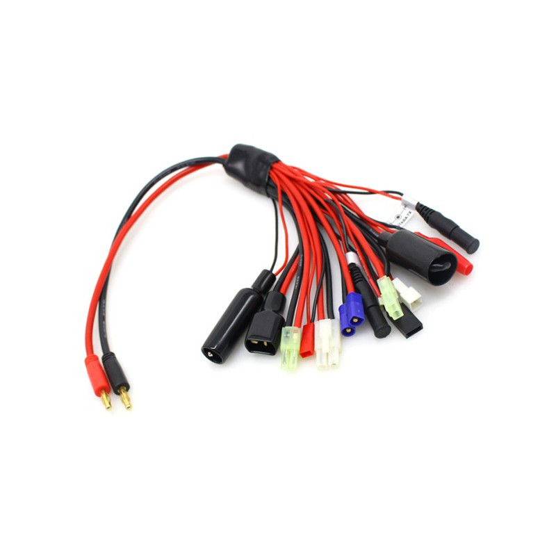 Cordon MultiPrises Multifonction 10 en 1 - 4mm  prise XT60 femelle