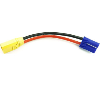 Adaptateur long XT90 male vers EC5 femelle 5CM 14AWG