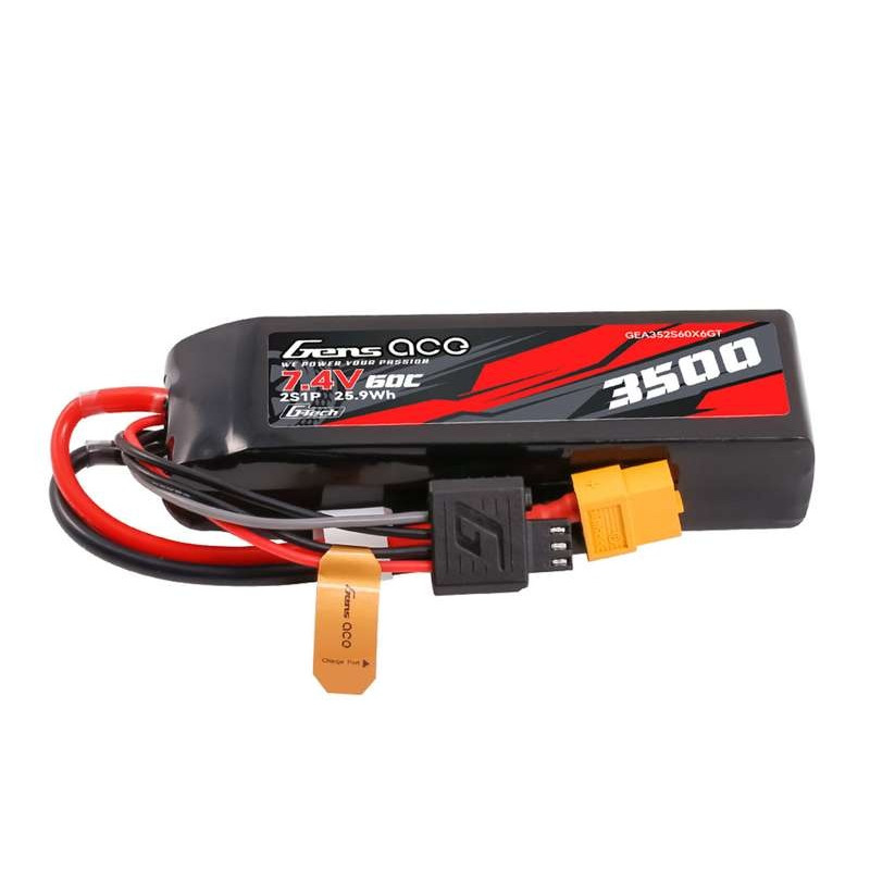Batterie LiPo Gens Ace G-Tech 3500 mAh 2S1P 7,4 V 60C avec connecteur XT60