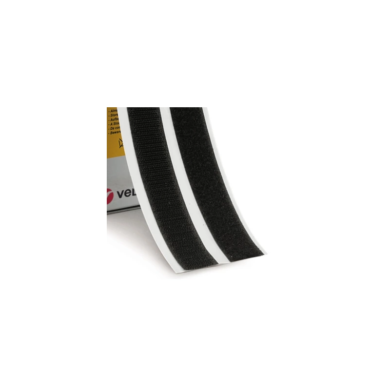 Black Velcro strips 20 x 500mm