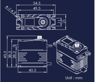 Blue Bird servo BLS-H41B V2 48.9Kg 0.08s 84g