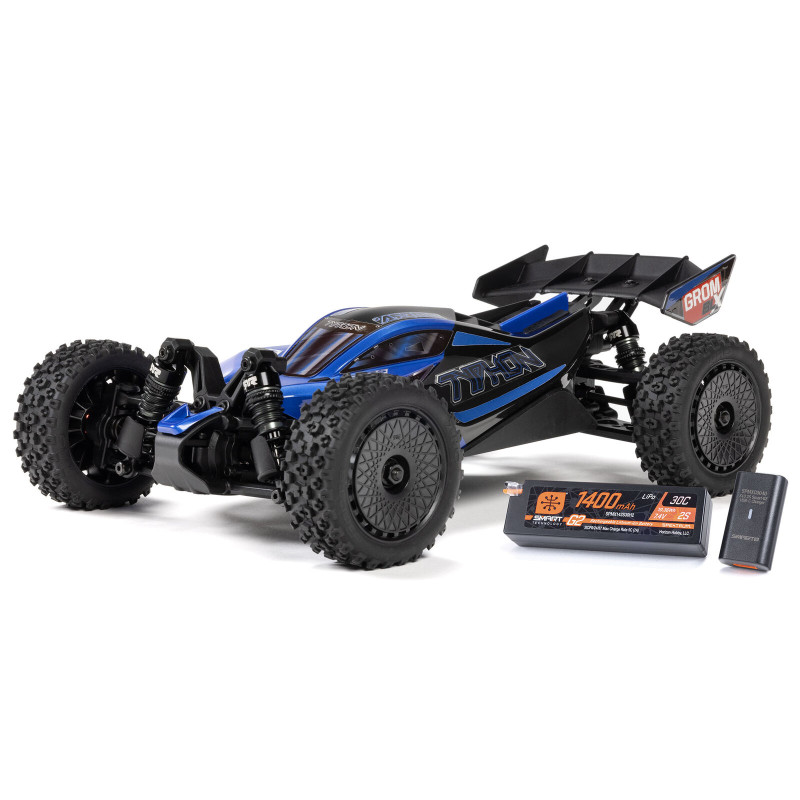 1/14 TYPHON GROM 223S DSC 4X4 RTR Brushless Buggy, bleue (avec batterie et chargeur)
