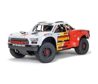 1/8 MOJAVE 4S 4X4 RTR Brushless Desert Truck, Blanc Rouge ARRMA