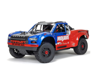 1/8 MOJAVE 4S 4X4 RTR Brushless Desert Truck, Bleue Rouge ARRMA