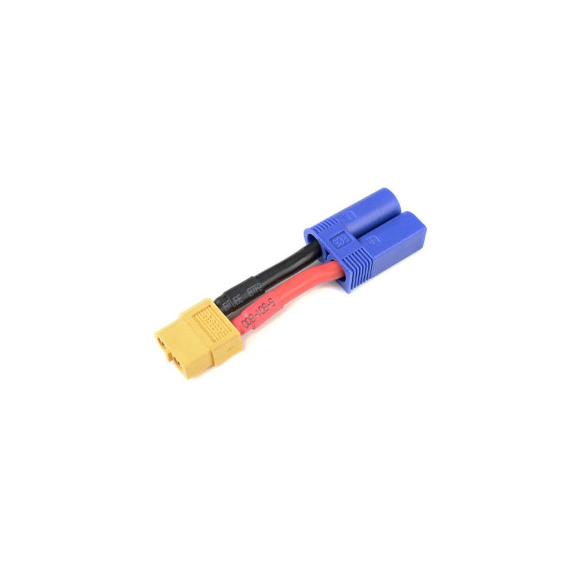 CABLE ADAPTATEUR FILS 12AWG POUR EC5 MALE A XT60 FEMELLE