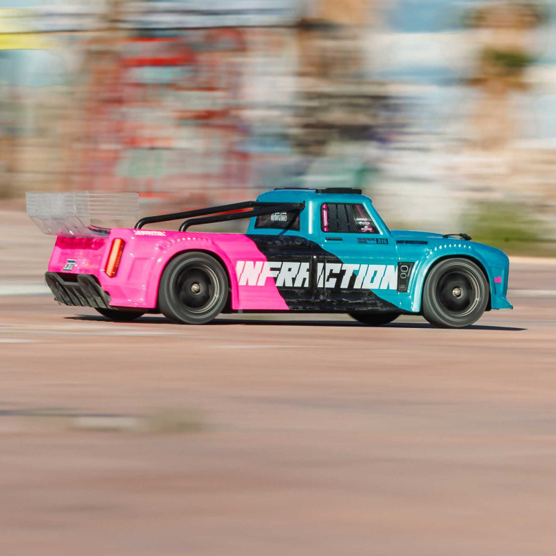 1/8 INFRACTION 223S DSC 4X4 RTR Brushless All-Road Street Bash Truck, Teal/Pink