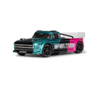 1/8 INFRACCIÓN 223S DSC 4X4 RTR Brushless All-Road Street Bash Truck, Verde/Azul y Rosa