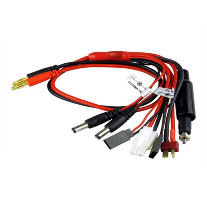 Cordon de charge bananes 4mm vers multi-fiches Yuki