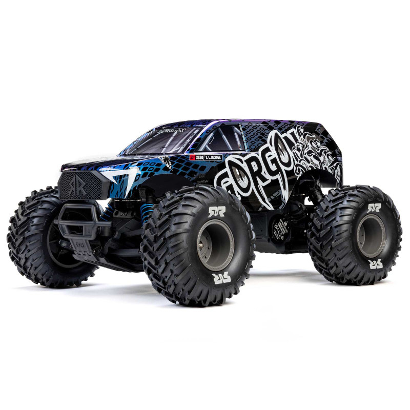 ARRMA 1/10 GORGON 223S 2WD RTR Brushless Monster Truck, Blue/Black