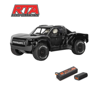ARRMA 1/16 MOJAVE GROM 4X4 RTA ( a assemblé )  KIT Brushed Desert Truck (Battery & Charger Included), Clear/Black