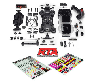 ARRMA 1/16 MOJAVE GROM 4X4 RTA ( a assemblé )  KIT Brushed Desert Truck (Battery & Charger Included), Clear/Black