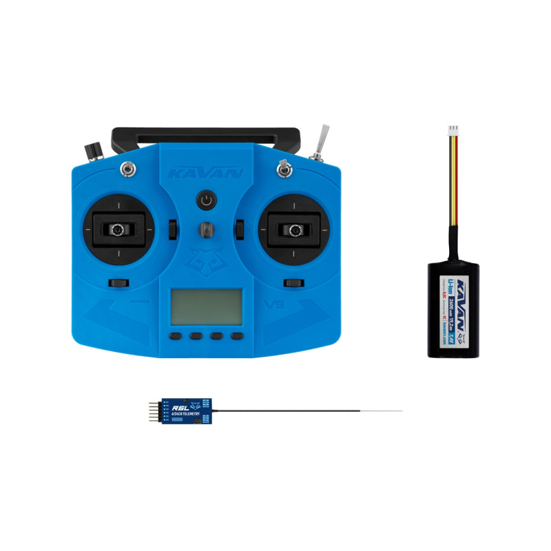 Remote control KAVAN V5 + R6L RX - blue 24-channel