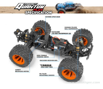 QUANTUM MT 1/10 4X4 FLUX ARGENT