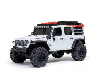SCX30 Jeep Wrangler JLU 4X4 RTR à charbon Rock Crawler (Batterie et chargeur inclus), blanc - Axial