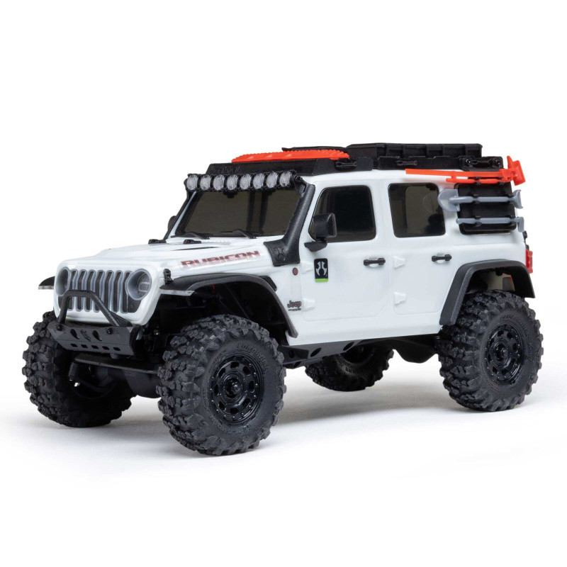 SCX30 Jeep Wrangler JLU 4X4 RTR à charbon Rock Crawler (Batterie et chargeur inclus), blanc - Axial