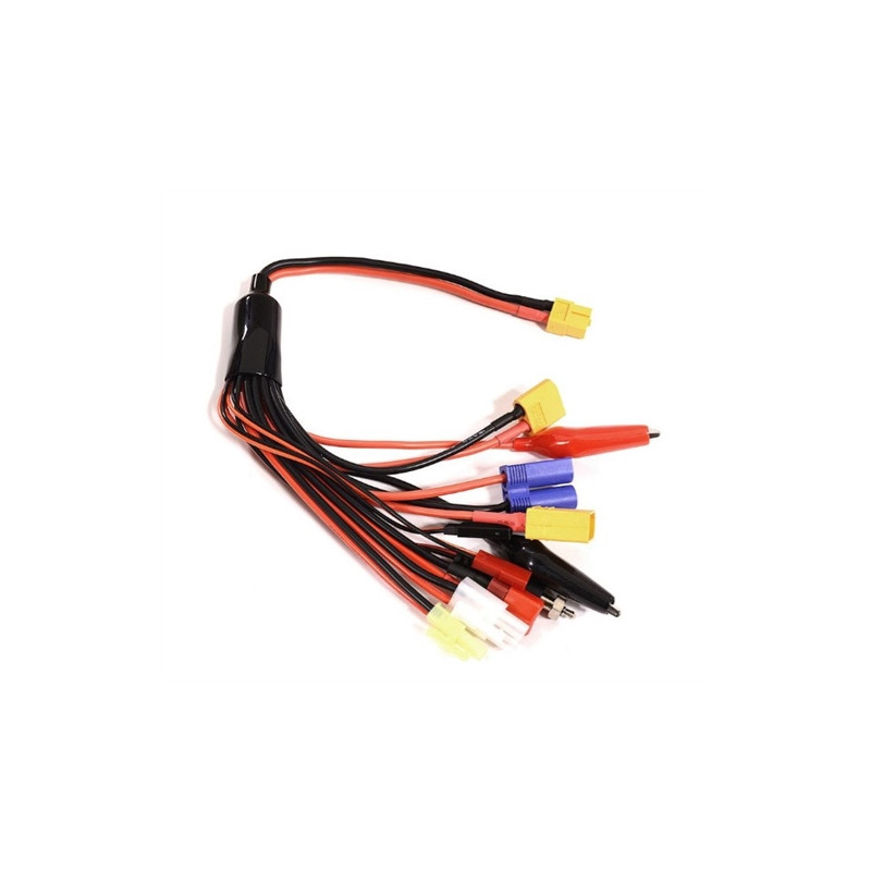 Cordon MultiPrises Multifonction 10 en 1 - 4mm  prise XT60 femelle