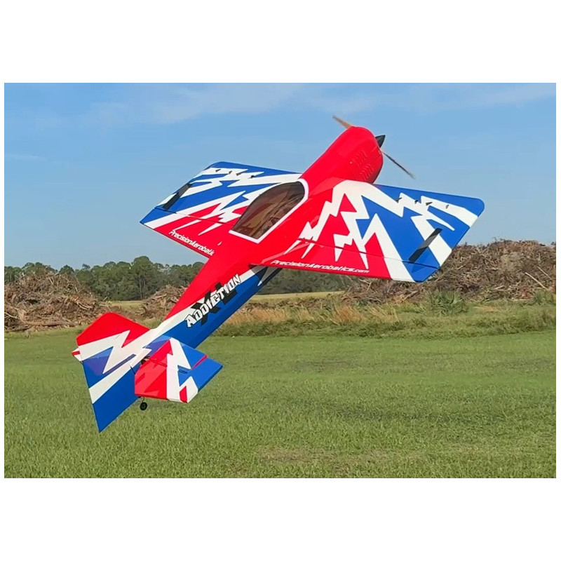 Avion Precision Aerobatics Addiction XL (V3) rouge/bleu ARF env.1.50m - avec LEDs