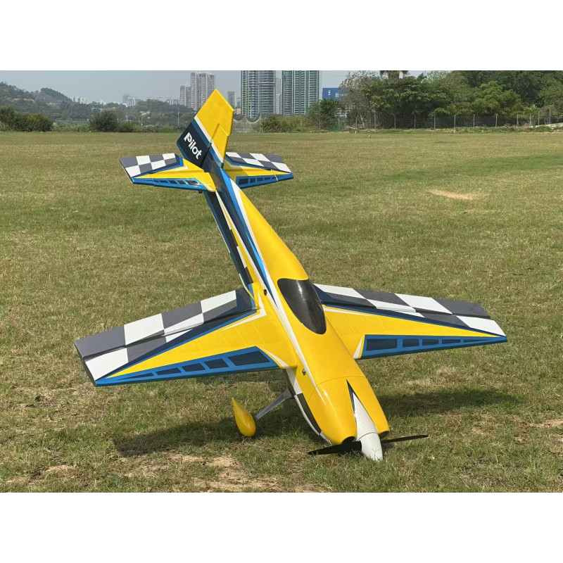 Aereo acrobatico - PilotRC - EDGE 540 V3 - (ca. 1,90 m) - Giallo, blu, grigio