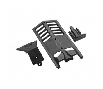 ARRMA AR320282 Front/Rear/Center Skidplate Set Nero