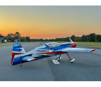 Aereo Acrobatico - PilotRC - Raven 103 (ca. 2,62 m) - Blu Bianco Rosso
