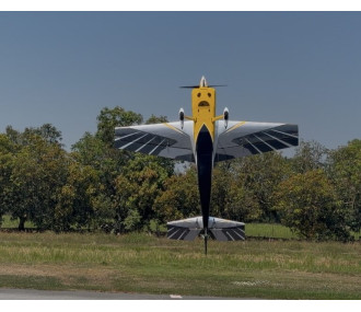 Kunstflugzeug - PilotRC - Raven 103 (ca. 2,62 m) - Gelb Schwarz Weiß