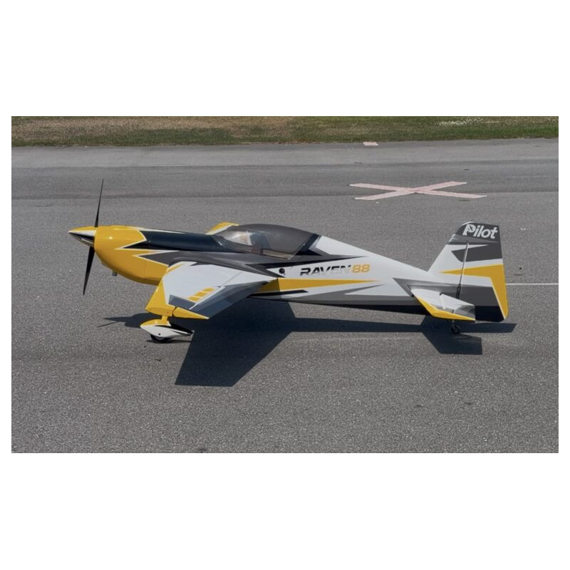 Aereo acrobatico - PilotRC - Raven 103 (ca. 2,62 m) - Giallo nero bianco