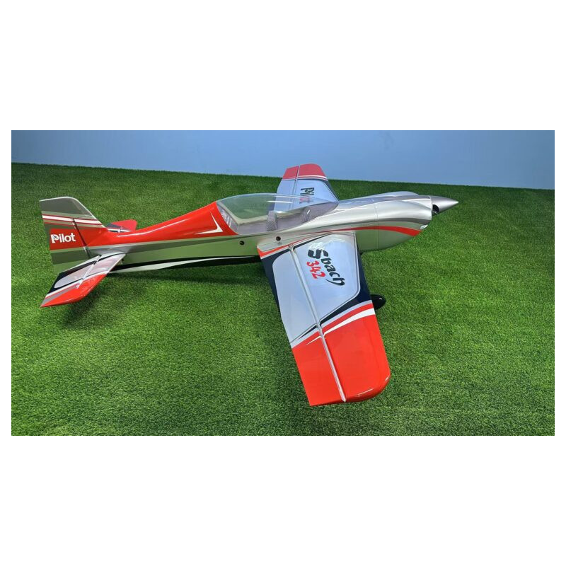 Aereo Acrobatico - PilotRC - SBACH342 - (ca. 2.63m) - grigio rosso nero