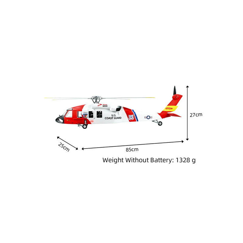 FLY WING - Hélicoptère MH-60T Jayhawk - Blanc - RTF