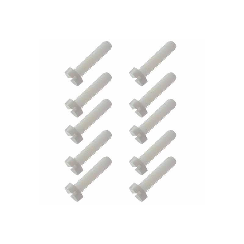 Vis nylon M5x40mm tête fendue (10 pcs)