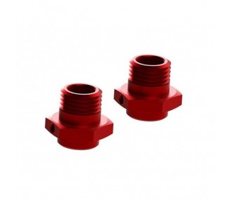 ARRMA AR310484 Alumno hexagonal de rueda 17mm/16.5mm Rojo (2)