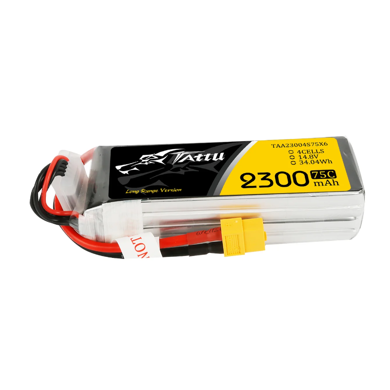 Batterie Tattu lipo 4S 14.8V 2300mAh 75C prise xt60