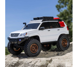 Axial 1/24 SCX24 Lexus GX 470 4X4 RTR Brushed Rock Crawler (Battery & Charger Included), Blanc